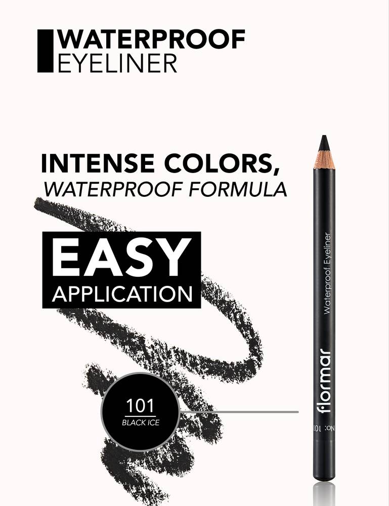 Flormar Eyeliner Pencil - 101 Black Ice