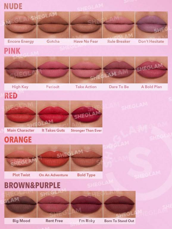 SHEGLAM Matte Lipstick – Multiple Shades 