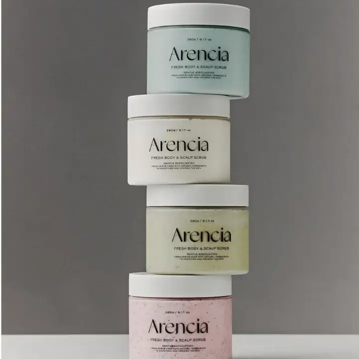 Arencia, Cloud Body & Scalp Scrub, Geranium & Primrose 260g 