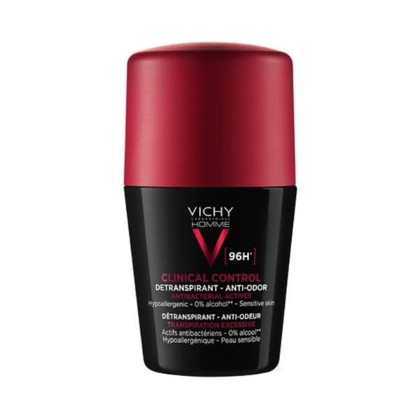 Vichy Homme, Clinical Control Deodorant, 96 Hour Protection, for Men - 50ml