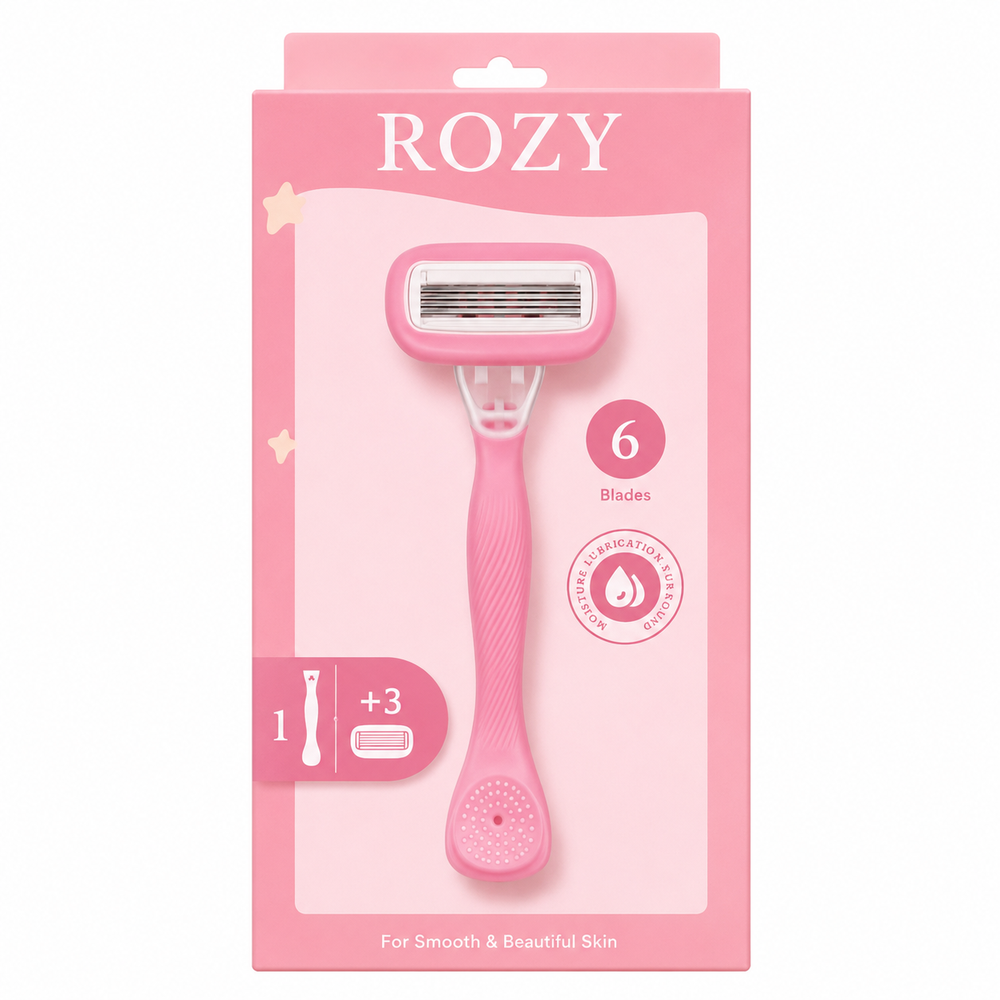 ,Rozy, Razor with 3 Replacement Heads
