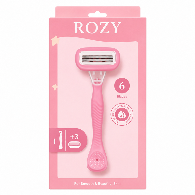 ,Rozy, Razor with 3 Replacement Heads