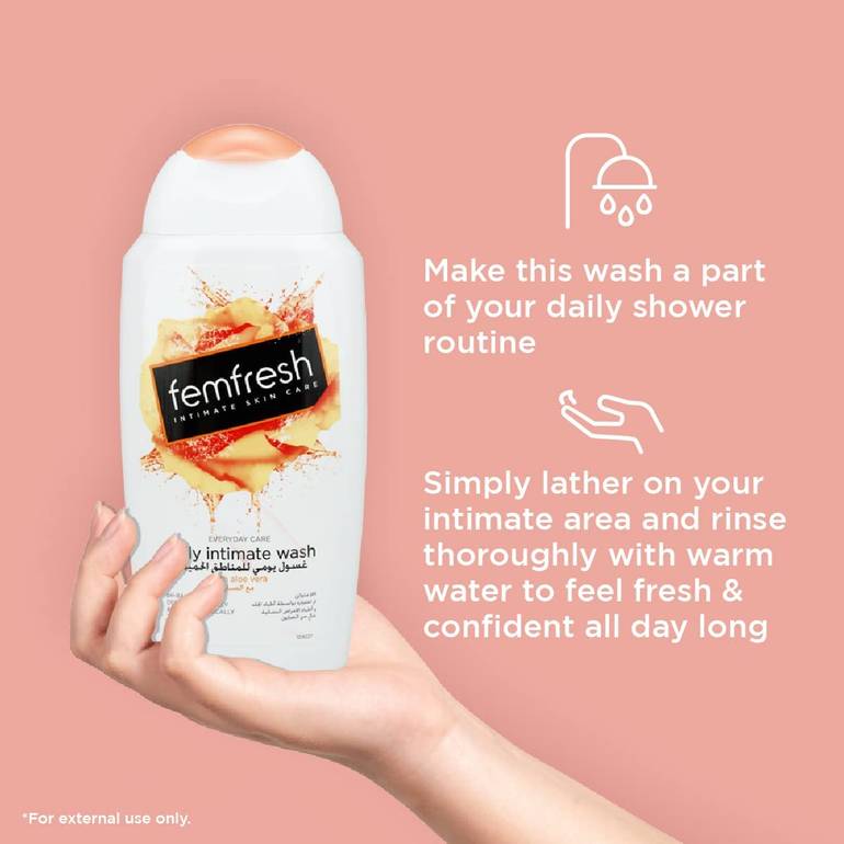 ,Femfresh, daily intimate, wash, with aloe vera extract
