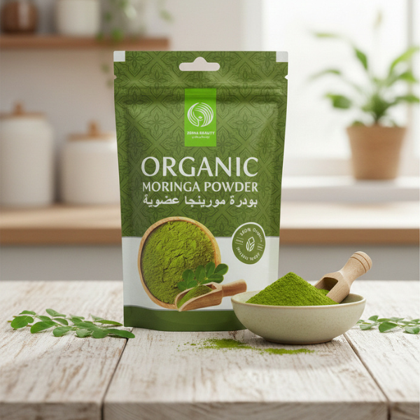 Zena Beauty Organic Moringa Powder for Stronger & Shinier Hair - 100g\