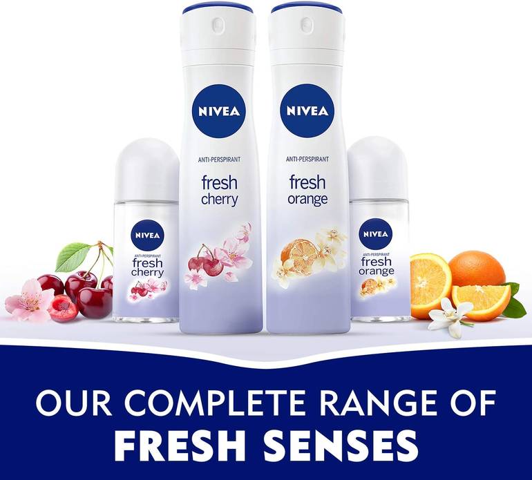 NIVEA, Deodorant Spray, Fresh Cherry, Cherry - 150ml