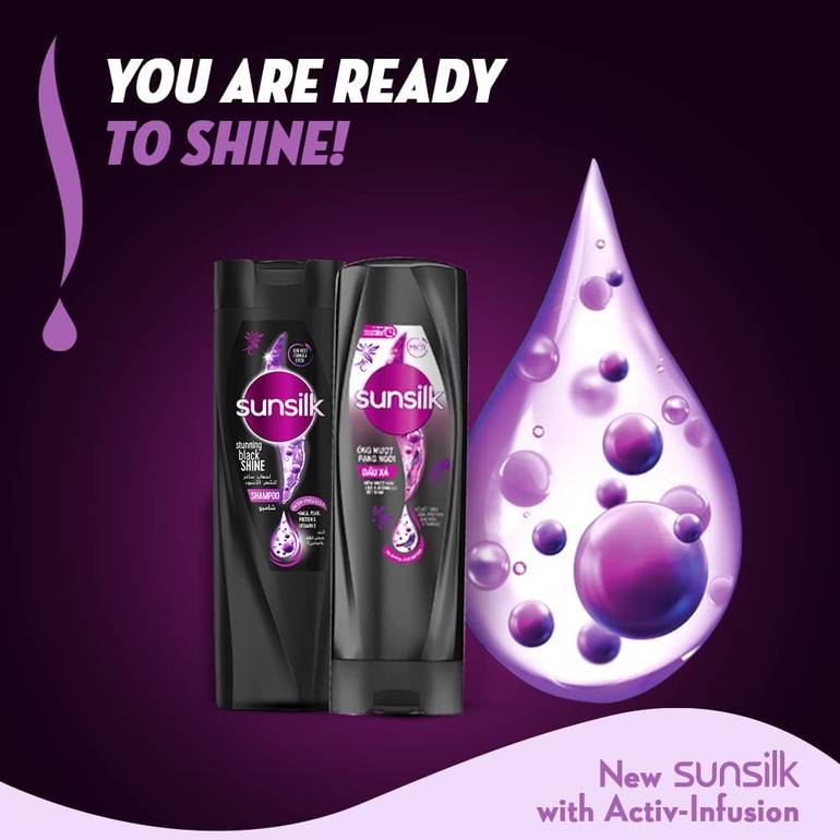 Sunsilk, Shampoo, Shine, Magic, For Black Hair, - 400 ml