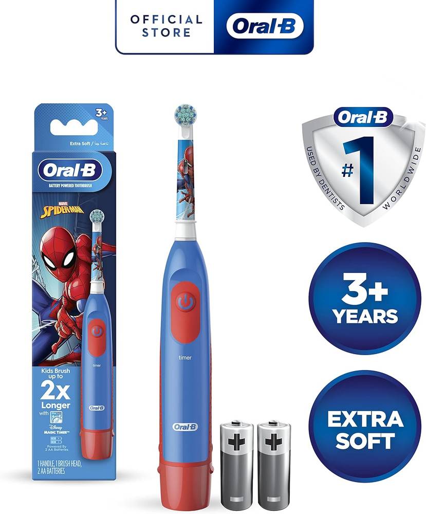 Oral-B, battery-powered toothbrush, Spiderman