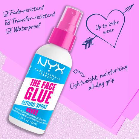 NYX, The Face glue, Makeup, Setting, Spray, - 60ml