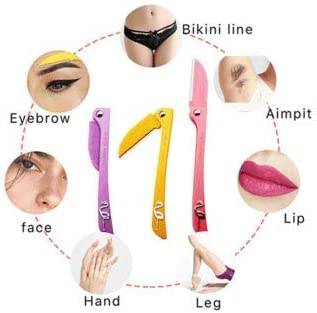 Feather, Flamingo, blades, for face and body, for hair removal, - 3 pieces