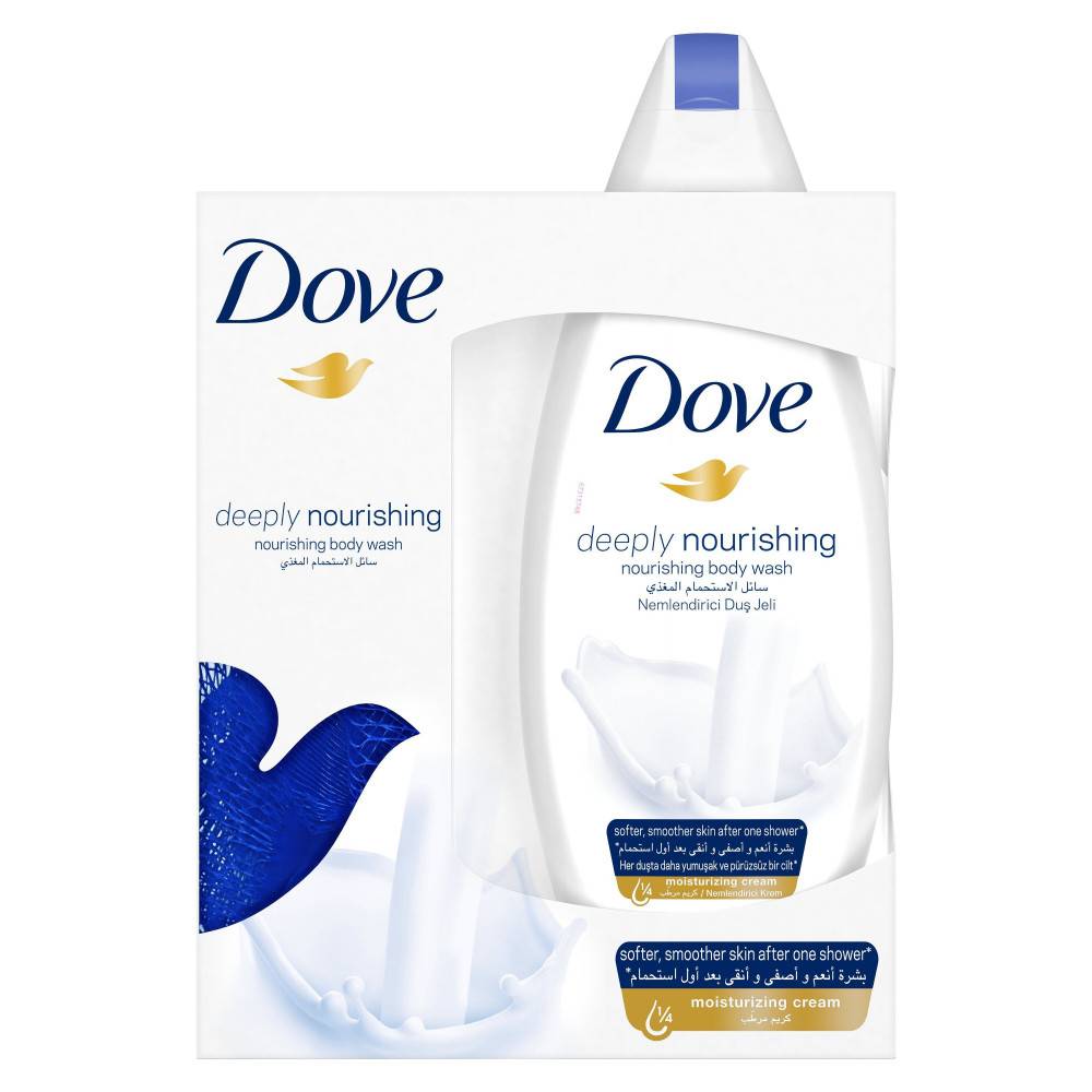 Dove, Deeply, Nourishing, Body, Wash, with, Loofah, - 250 ml
