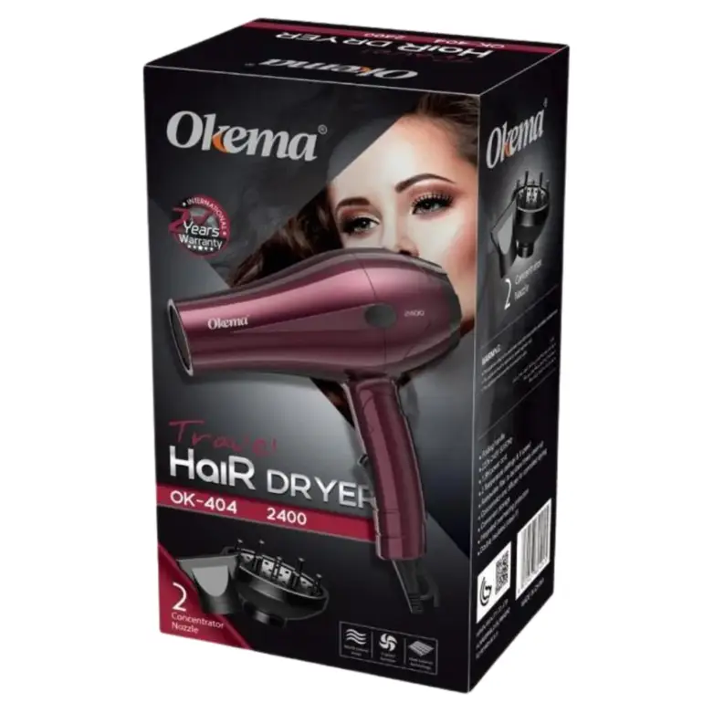 okema, Hair Dryer, Travel, OK-404