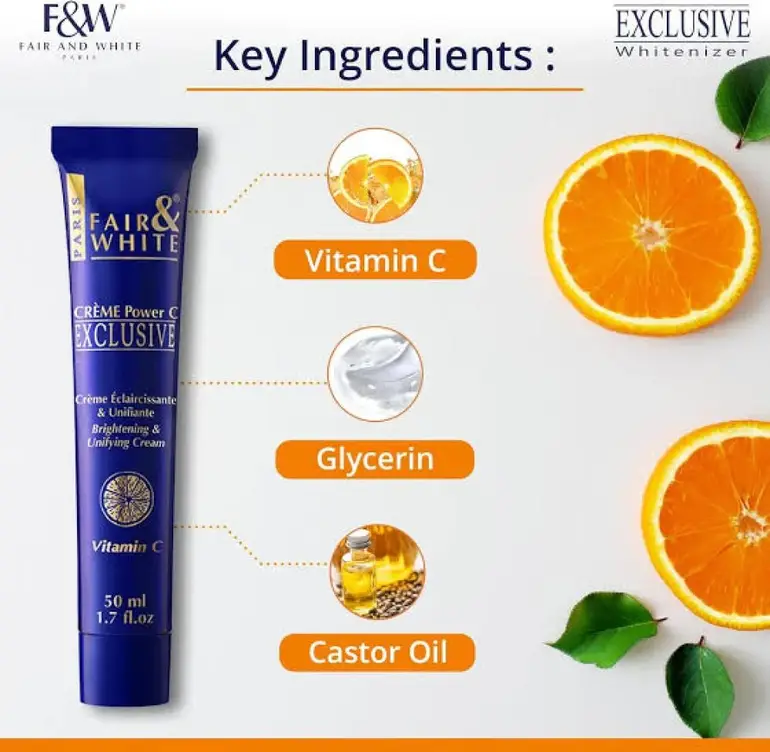 Fair & White Power C Skin Lightening Cream, 50ml
