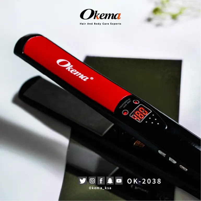 OKIMA, ceramic hair straightener, OK-2038