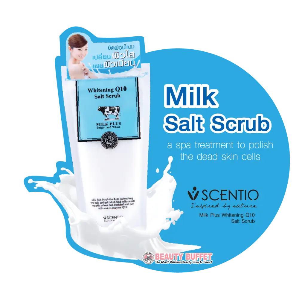 scentio, Q10 Milk Plus Salt Scrub - 300ml