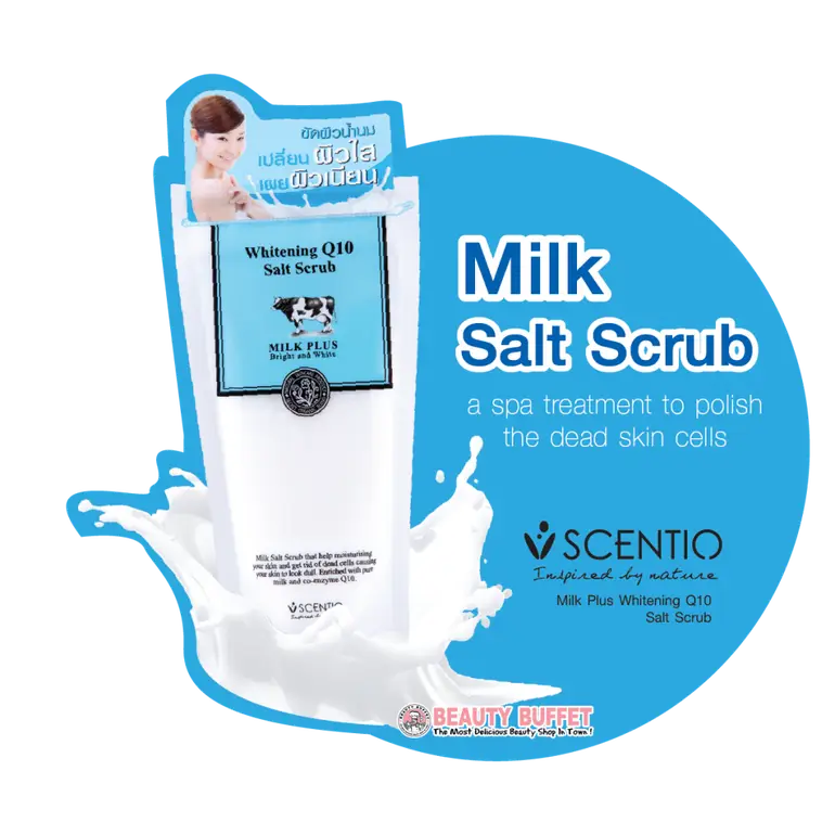 scentio, Q10 Milk Plus Salt Scrub - 300ml
