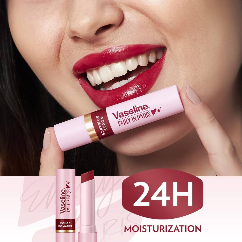 Vaseline, Moisturizing and Tinted Lip Balm, Emily in Paris, - Romantic Rouge