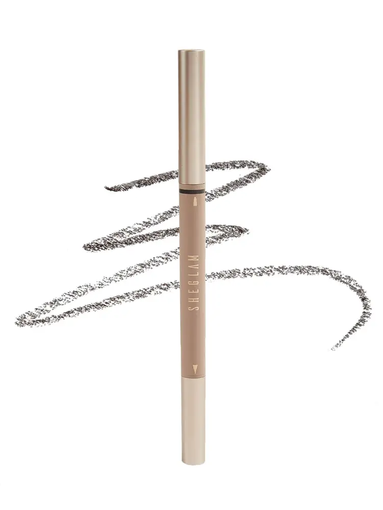 Shiglam, Eyebrow Pencil, 2x1 Creamy, Matte, - Chocolate