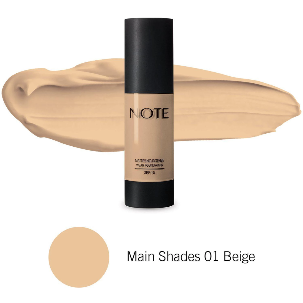 Note, Matte Foundation, Maximum Coverage, - 02 Natural Beige