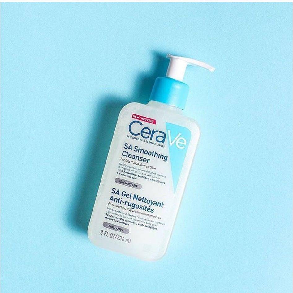 CeraVe, Cleansing Gel, Cleanser and Soothing, for Rough Skin, Smoothing Cleanser,