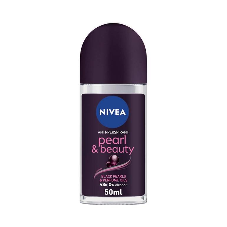 NIVEA, Roll-On Deodorant, Pearl & Beauty, Black Pearl - 50ml