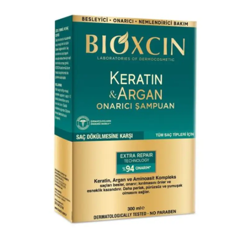 Bioxcin, Keratin & Argan, Repairing Shampoo, – 300 ml