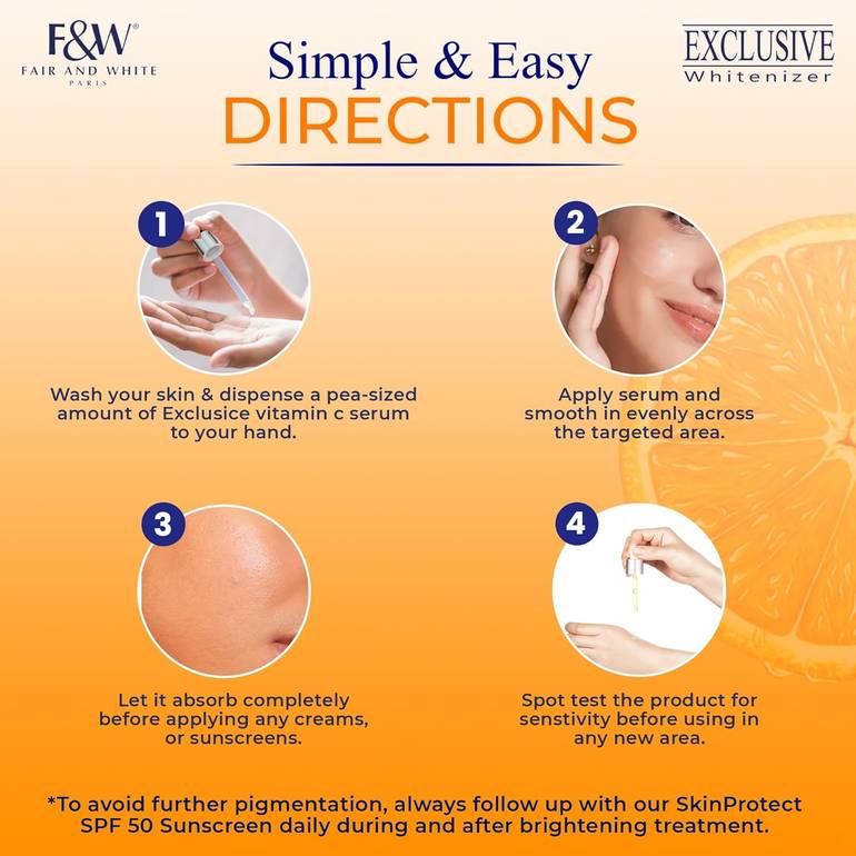 Fair & White, Vitamin C Brightening Serum, Exclusive - 30ml