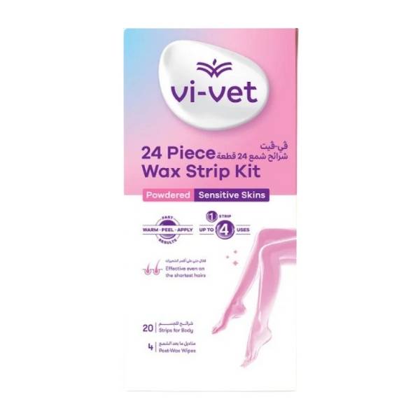 Veet, Wax Strips for Hair Removal, for Sensitive Skin, - 24 Strips
