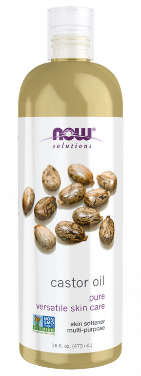 Now, Castor Oil, Purifying, Skin Softening, 473ml
