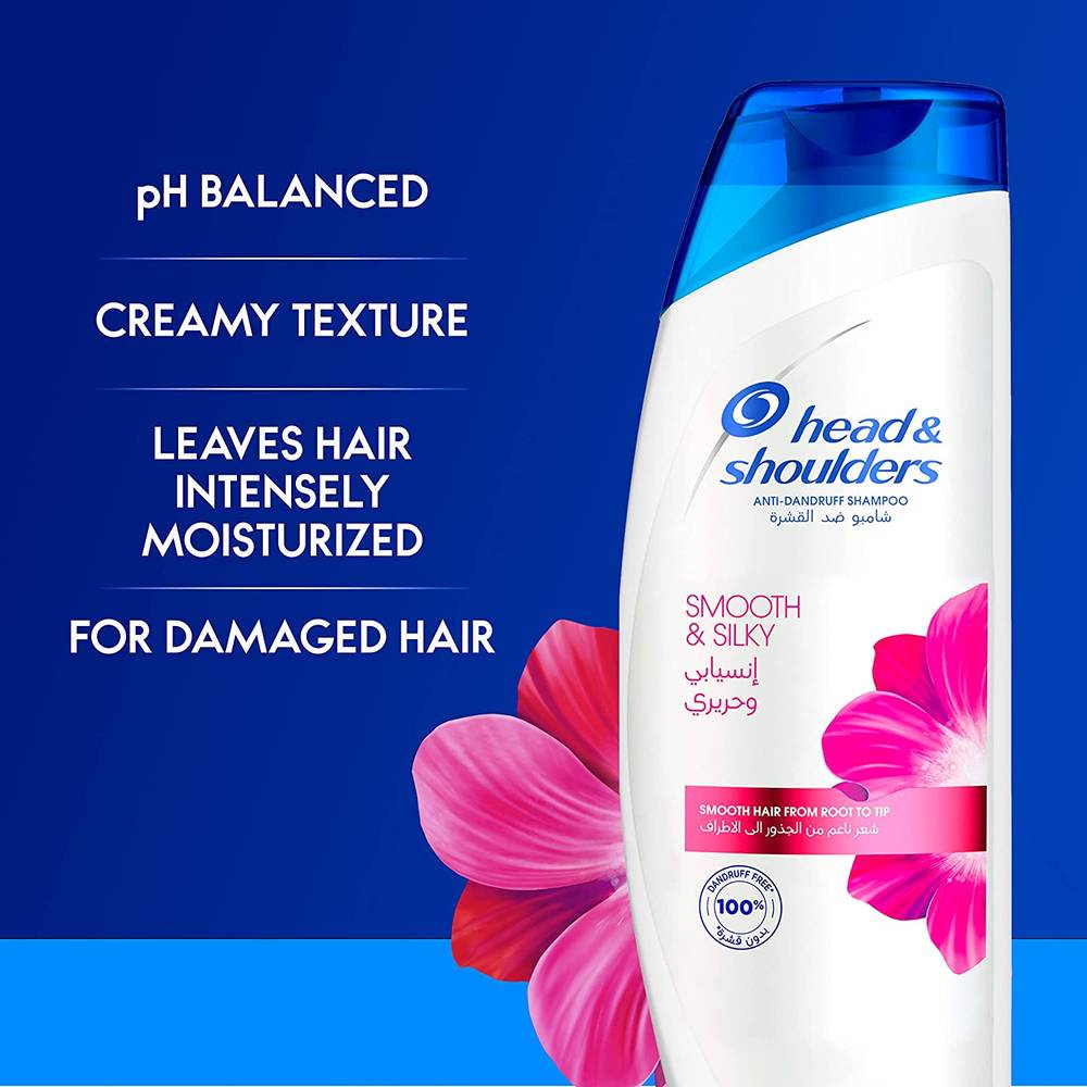 Head & Shoulders Smooth & Silky Anti-Dandruff Shampoo - 350ml |Rozy