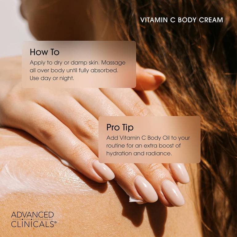 Advanced Clinicals, Cream, Advanced Skin Brightening, with Vitamin C, - 454g