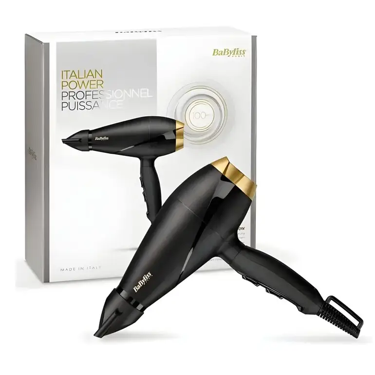 BaByliss, Italian Professional Hair Dryer - Black & Gold, 2200W