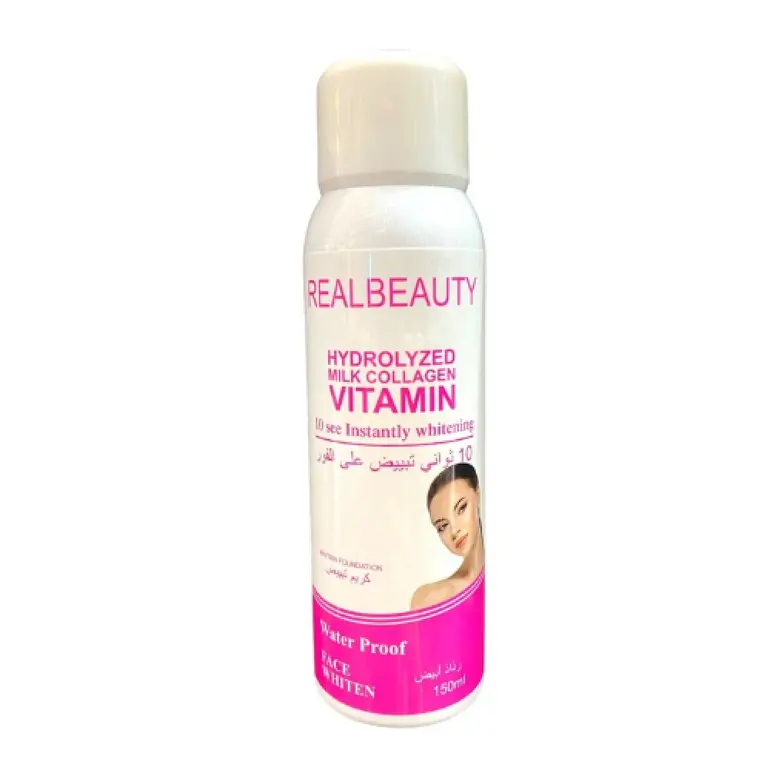Real Beauty, Whitening Cream Spray, Collagen Milk, 150ml