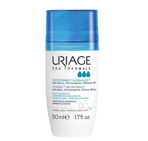 Uriage, Deodorant, Power 3, Roll-On, - Anti-odor, For Sensitive Skin