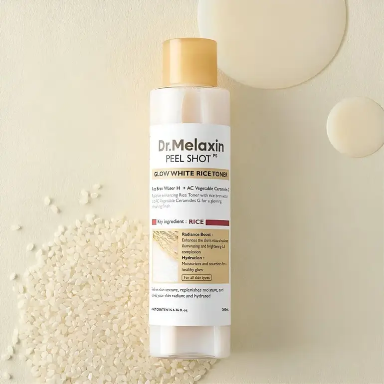 Dr. Melaxin, White Rice Toner for Radiance and Hydration, 200ml