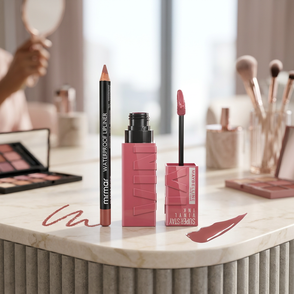 ROZY Package, Maybelline Lipstick 35, + Flormar Lip Liner 244,