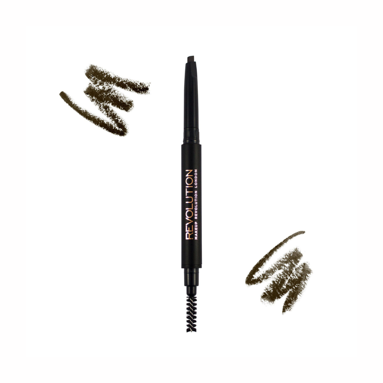 Revolution, Eyebrow, Pencil, Duo Brow Defender, - Medium Brown