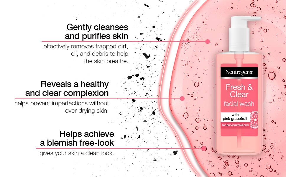 Neutrogena, Refreshing & Purifying Facial Wash, with Grapefruit, 200ml