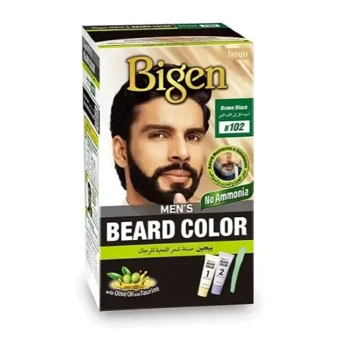 Big Man beard hair dye for men b102 black brown