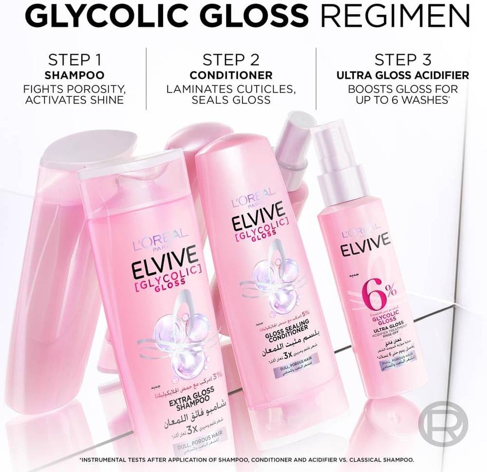  L'Oréal, gloss sealing Conditioner, with Glycolic Acid, 360ml