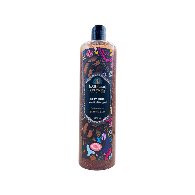 AXA, Exfoliating Body Wash, Amber Oud, 1200ml