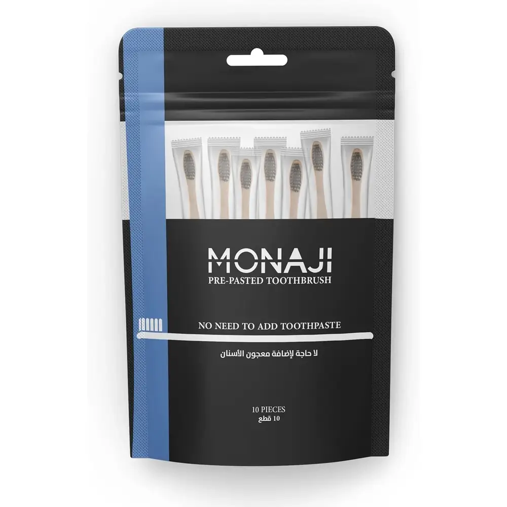 Monjali, Toothbrush Set with Toothpaste, 10 Pieces