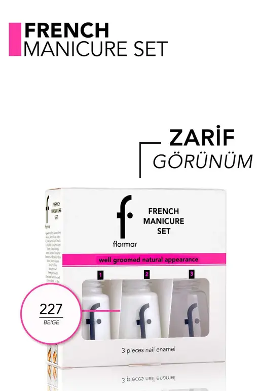 Flormar, Nail Polish, French Manicure Set, 227 - 3 pieces