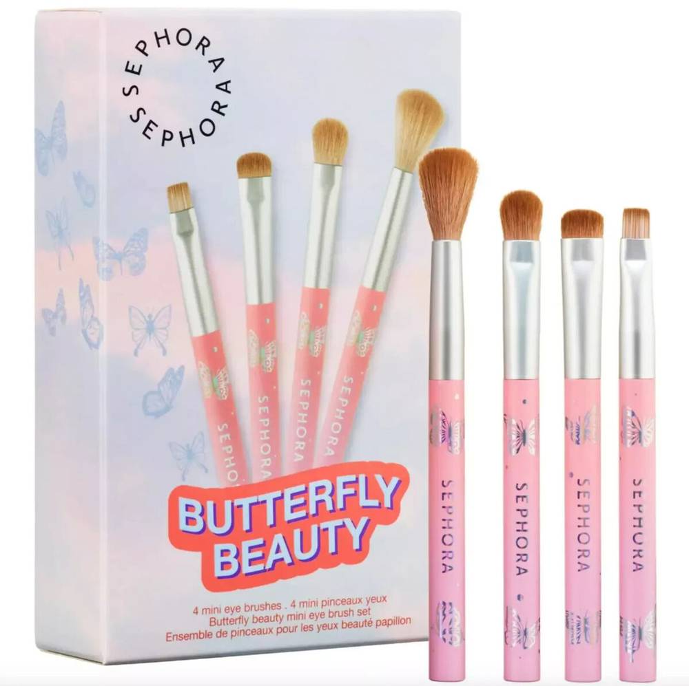 Sephora, Set, Face Brushes, Butterfly Beauty - 4 Pieces