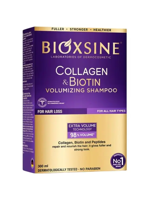 Bioxcin Collagen & Biotin Volumizing Shampoo – 300ml