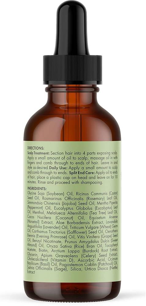 Miele, Hair Growth and Strengthening Oil Serum, with Mint and Rosemary