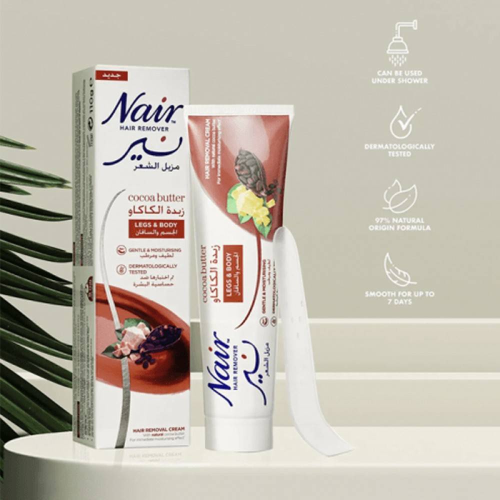 ,Nair, Hair Remover for Body, and Legs, with Cocoa Butter Extract