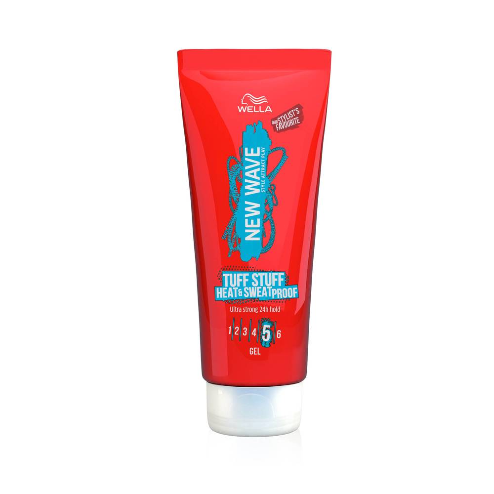 Wella, Strong Hold Hair Gel, New Wave Tiff Stuff, - 5 Heat Resistant