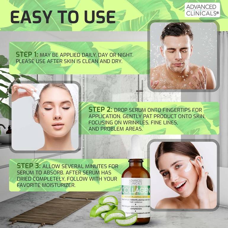 ,Advanced, Clinicals, Serum, Collagen, Moisturizer, Anti Aging