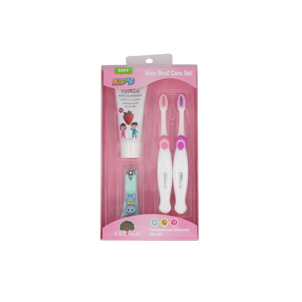 Exa Box Kids Toothpaste, Strawberry, with Brush and Gift