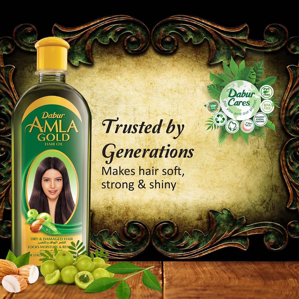 Dabur Amla, Golden Hair Oil, for Dry and Damaged Hair, 200ml